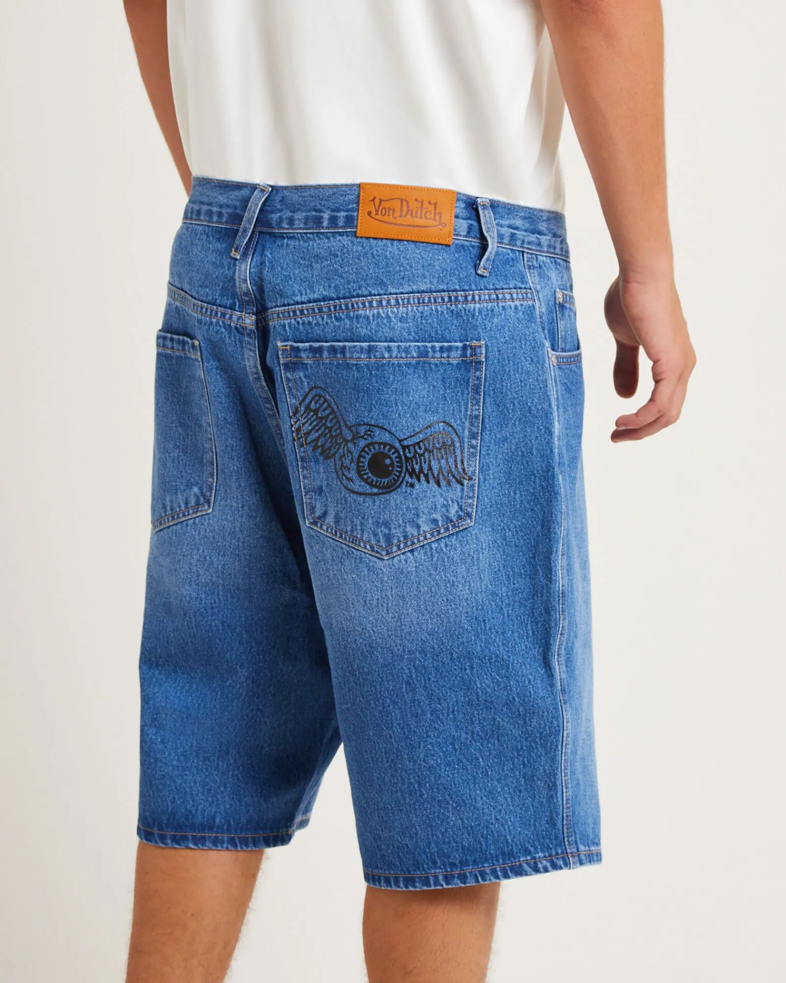 mens_denim_jorts_in_blue_5.webp Online VON DUTCH Mens Denim Jorts In Blue