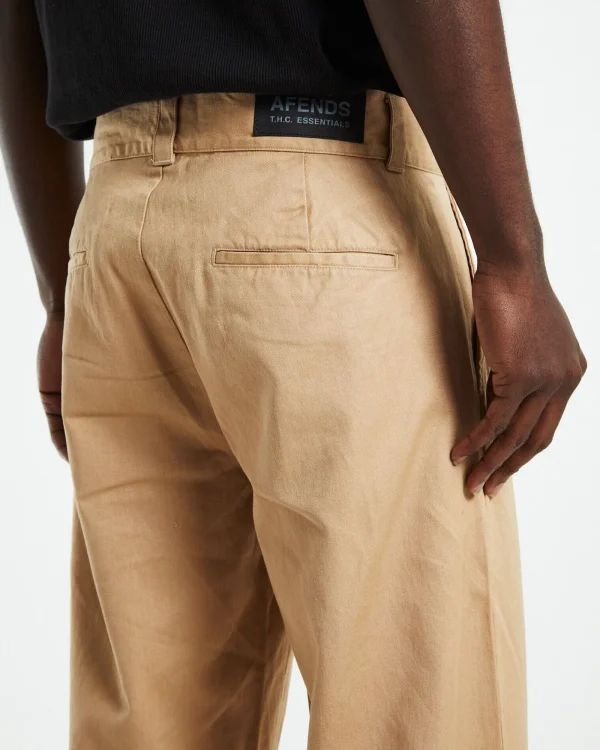 Sale AFENDS Mixed Business Suit Pants Tan