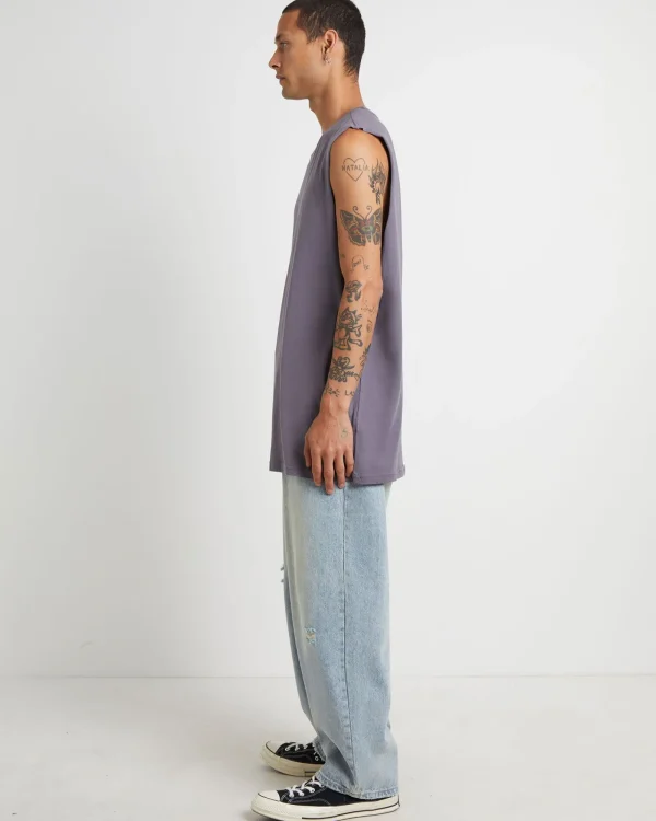 Cheap GENERAL PANTS CO. BASICS Muscle Tank In Pewter Grey