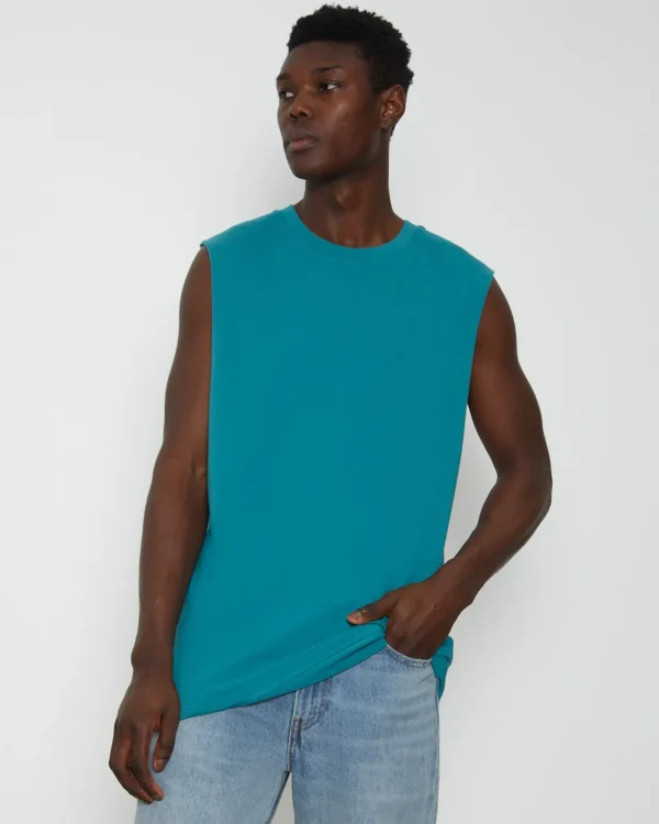 Cheap GENERAL PANTS CO. BASICS Muscle Tank Tee In Emerald