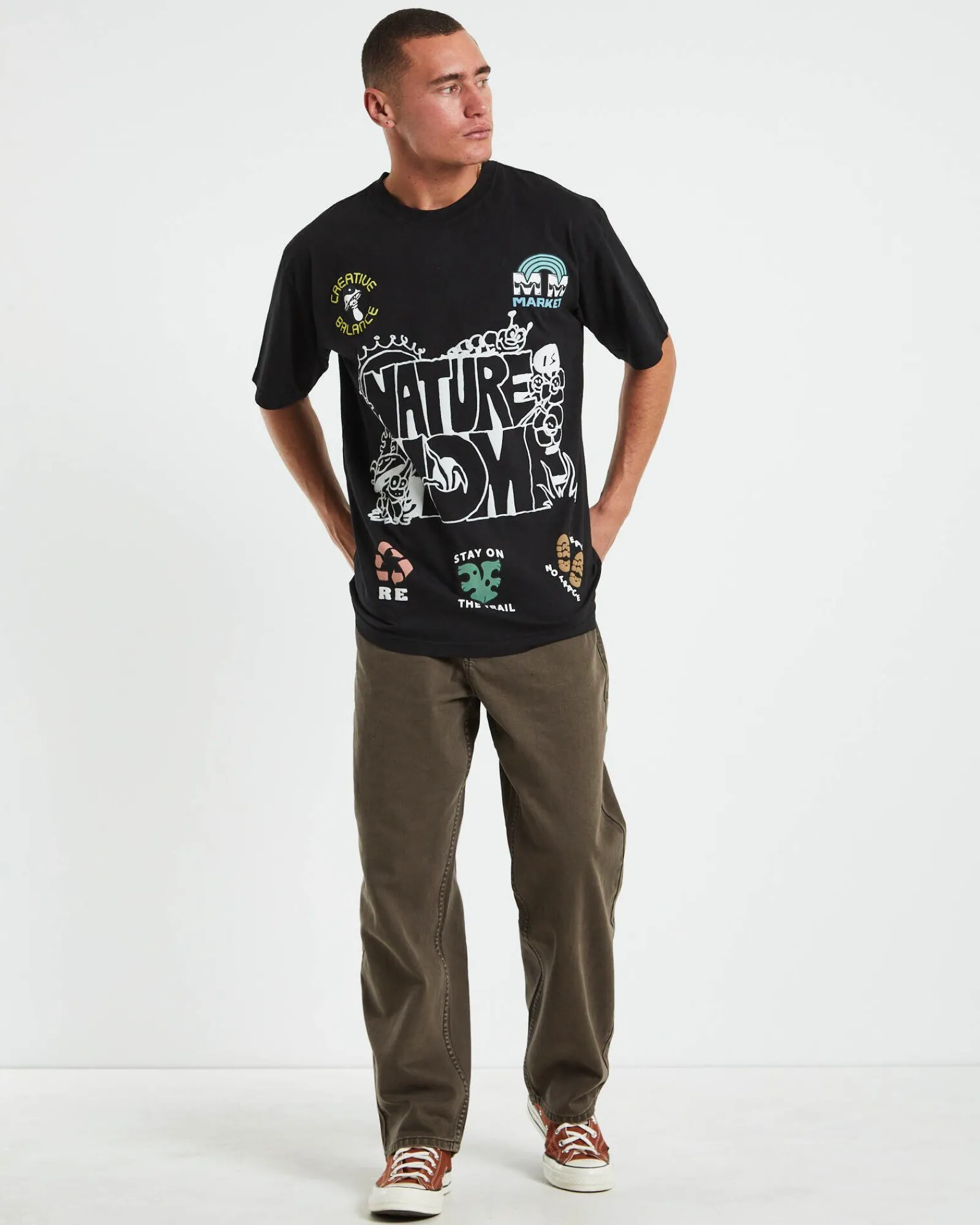 nature_is_home_short_slee_2.webp Clearance MARKET Nature Is Home Short Sleeve T-Shirt In Vintage Black