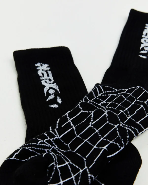 New MARKET New Future Jacquarded Socks Black