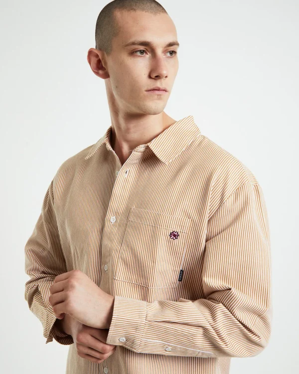 Flash Sale AFENDS Night Shade Recycled Long Sleeve Shirt White Stripe