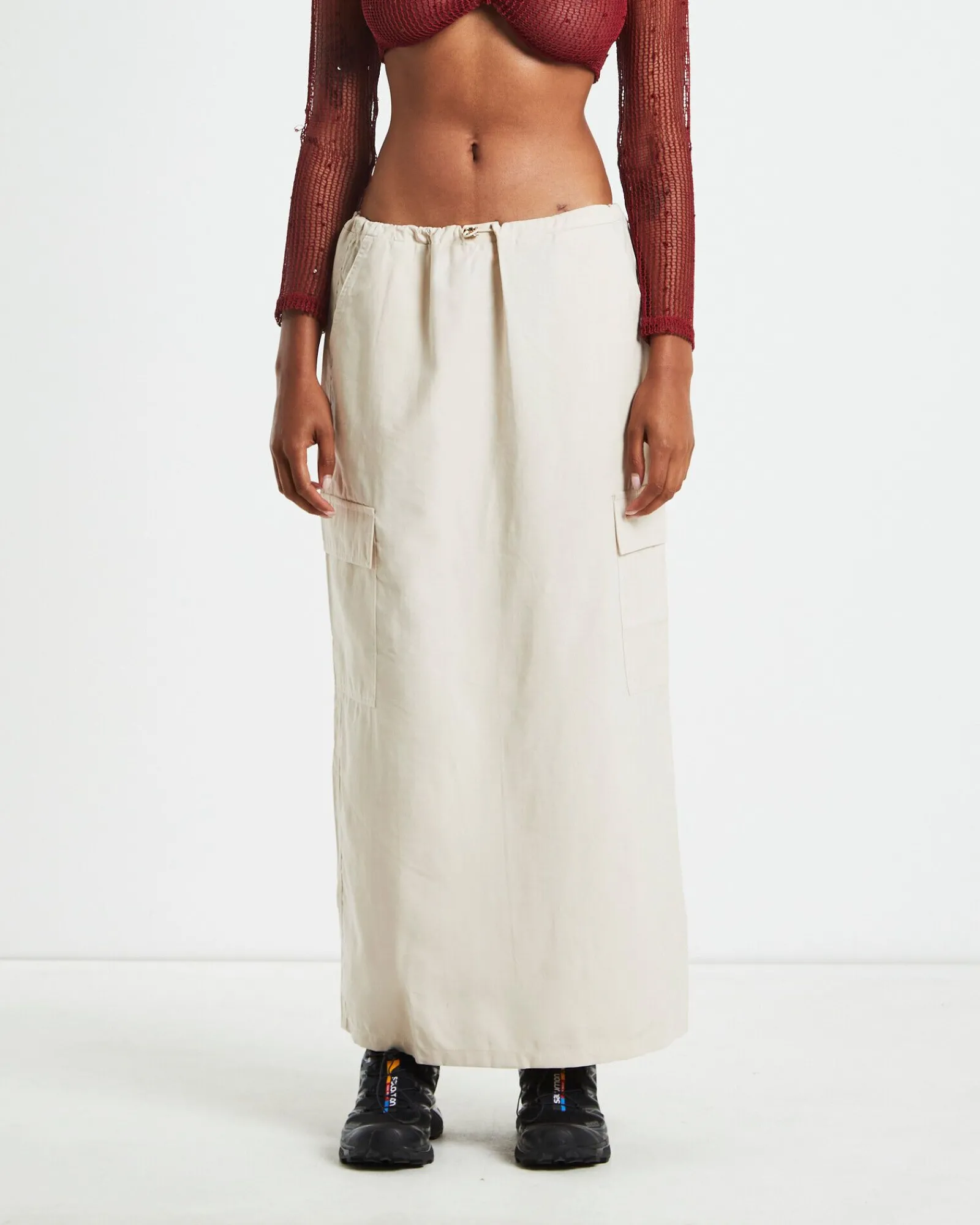 nikita_parachute_maxi_ski_0.webp Flash Sale ALICE IN THE EVE Nikita Parachute Maxi Skirt Cream