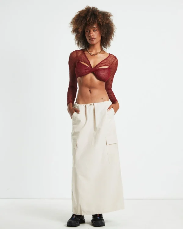 Flash Sale ALICE IN THE EVE Nikita Parachute Maxi Skirt Cream