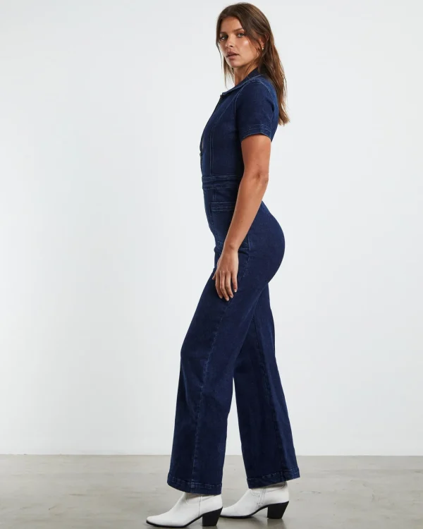 Discount INSIGHT Nikki Denim Maxi Boiler Suit Mid 90'S Blue