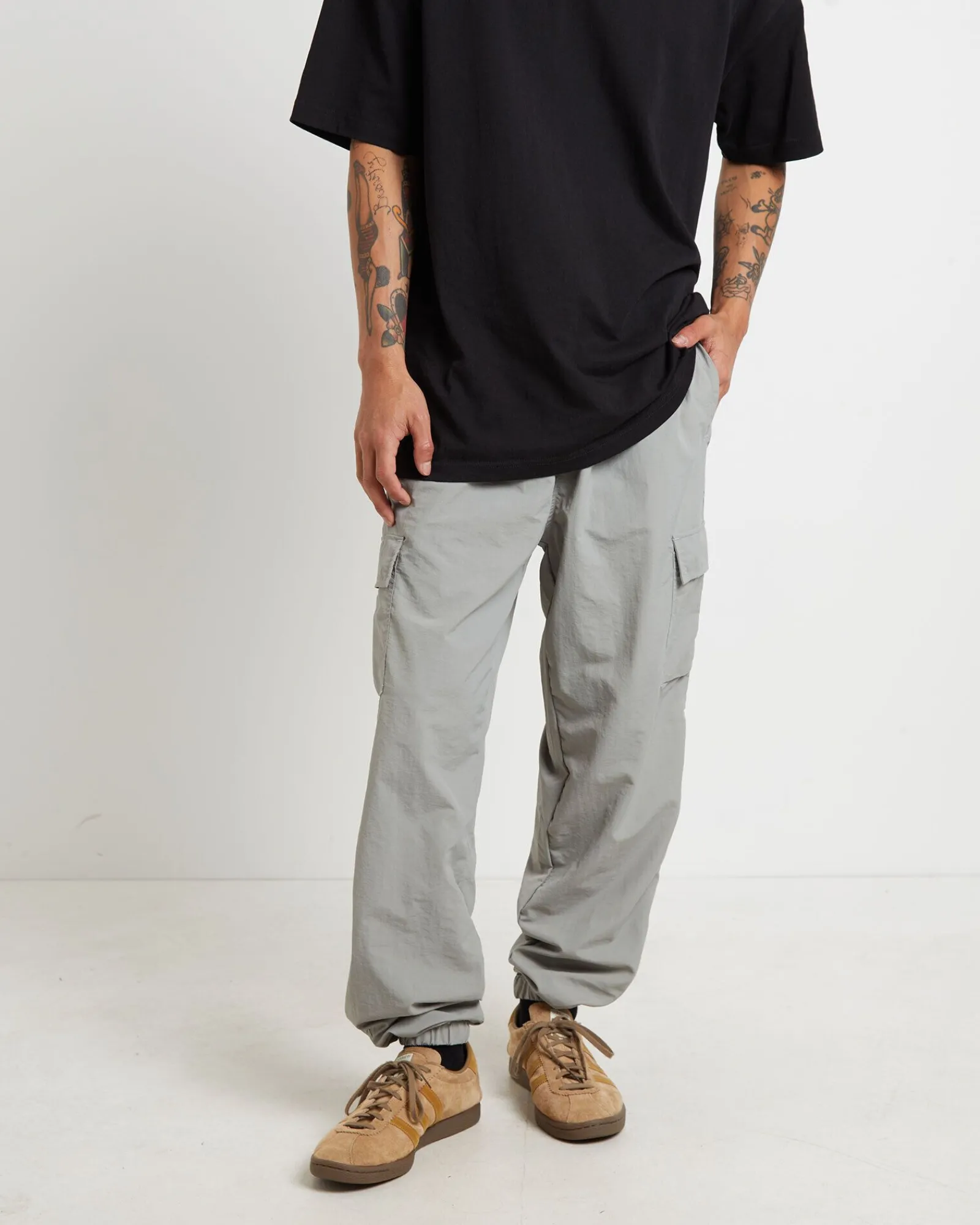 nylon_cargo_jogger_pants__0.webp New TAIKAN Nylon Cargo Jogger Pants In Grey