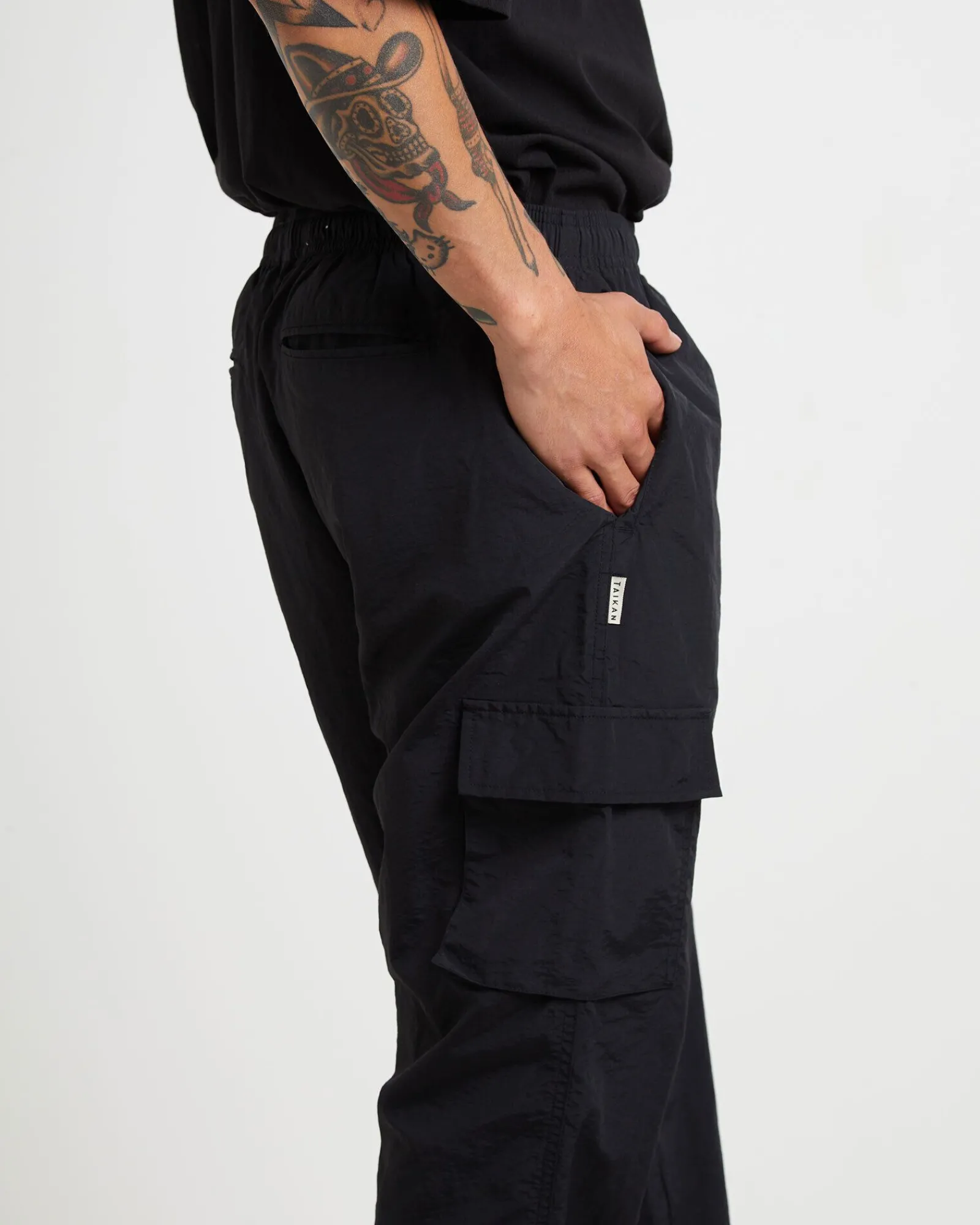 nylon_cargo_jogger_pants__5-1.webp Online TAIKAN Nylon Cargo Jogger Pants In Black