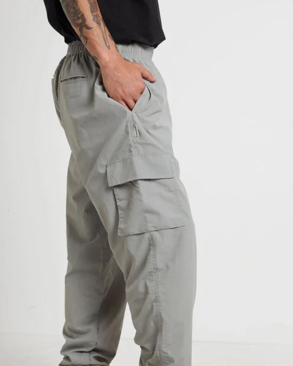 New TAIKAN Nylon Cargo Jogger Pants In Grey