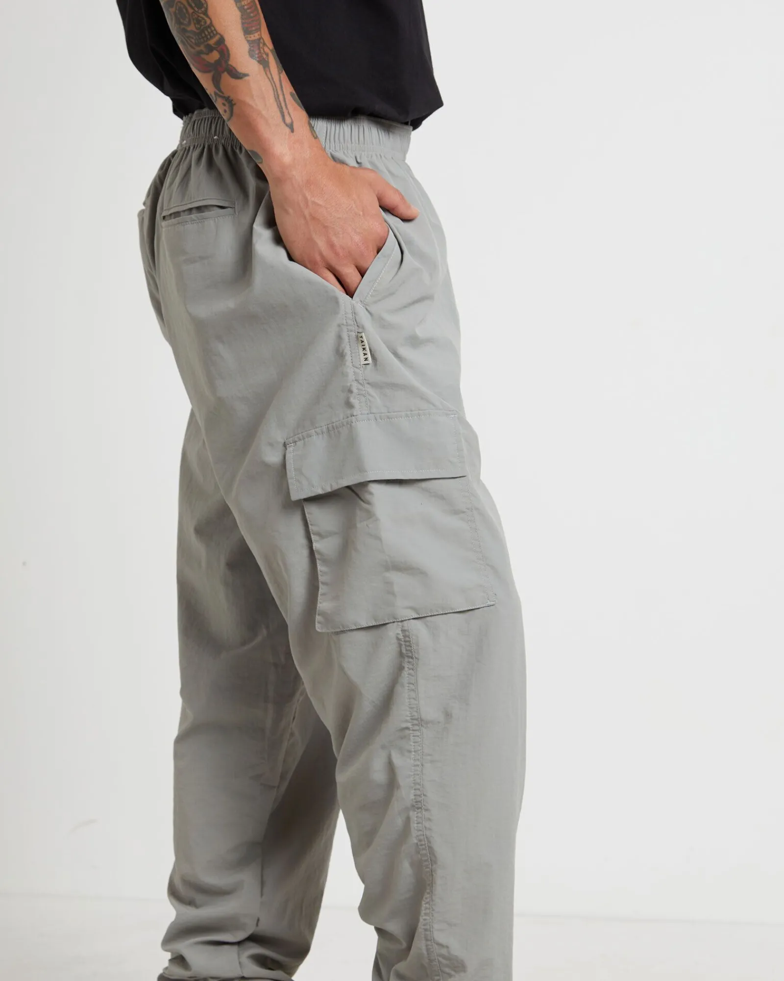 nylon_cargo_jogger_pants__5.webp New TAIKAN Nylon Cargo Jogger Pants In Grey
