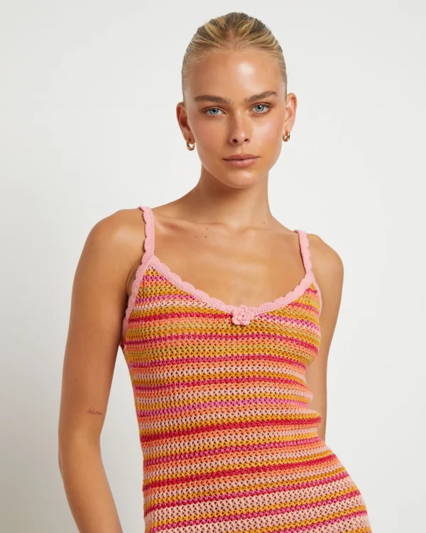 Flash Sale INSIGHT Oasis Crochet Stripe Dress In Assorted