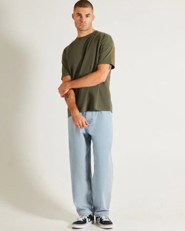 Cheap GENERAL PANTS CO. BASICS Og Skate Short Sleeve T-Shirt In Army Green