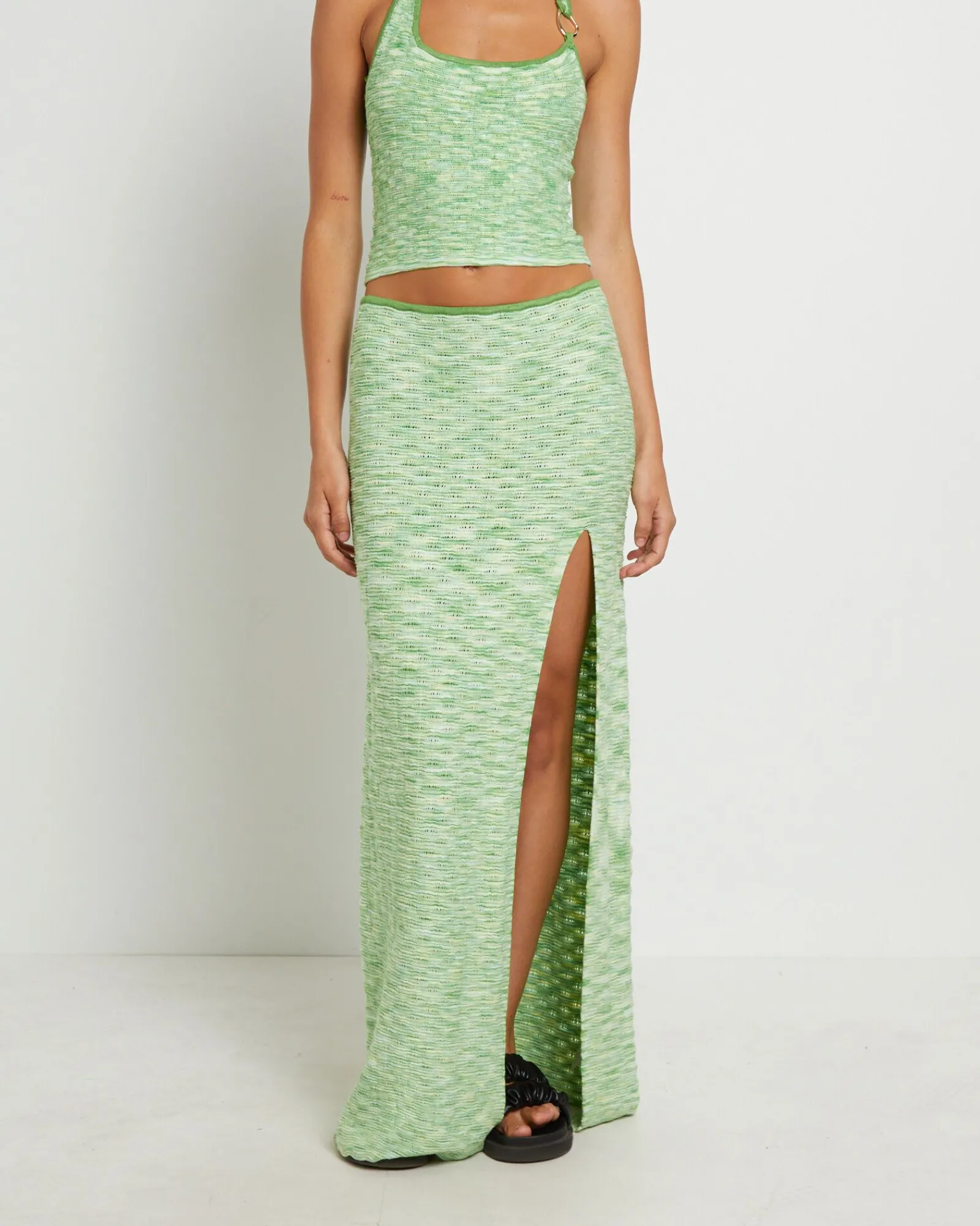 ombre_knit_maxi_skirt_in__0.webp Clearance ALICE IN THE EVE Ombre Knit Maxi Skirt In Citrus