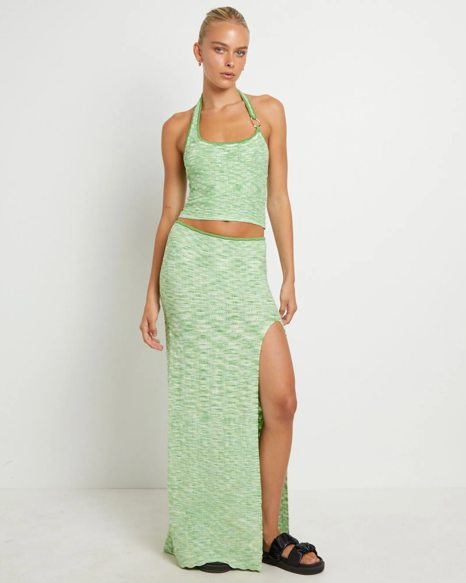 ombre_knit_maxi_skirt_in__2.webp Clearance ALICE IN THE EVE Ombre Knit Maxi Skirt In Citrus