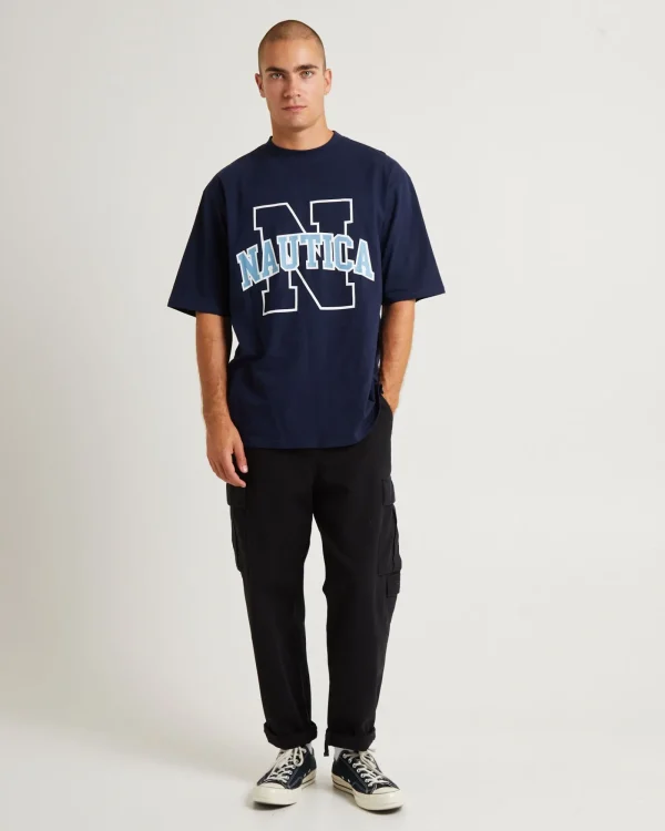 Hot NAUTICA Omega Short Sleeve T-Shirt Navy