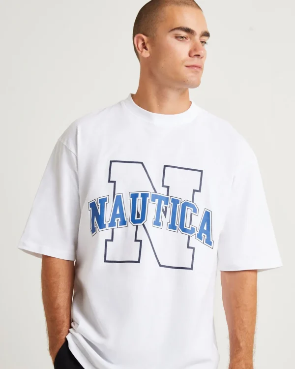 Discount NAUTICA Omega Short Sleeve T-Shirt White