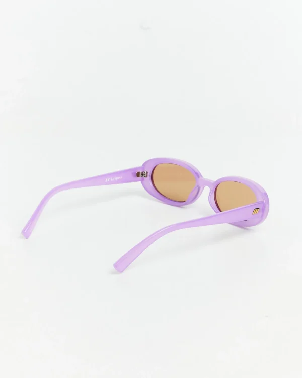 Cheap LE SPECS Outta Love Milky Digital Sunglasses Lavender/Light Brown Mono