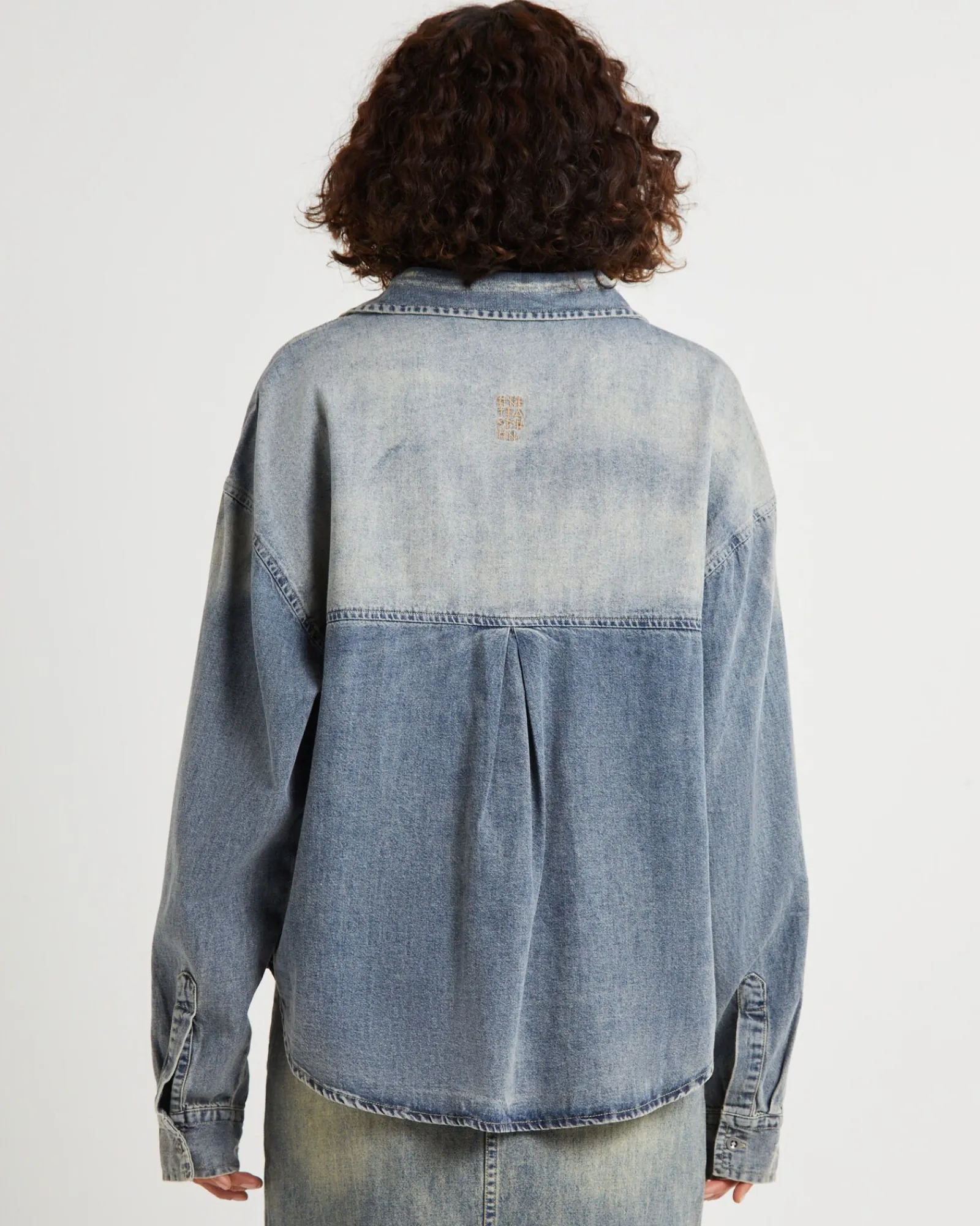 oversized_denim_western_s_1.webp Cheap ONE TEASPOON Oversized Denim Western Shirt Dirty Blue