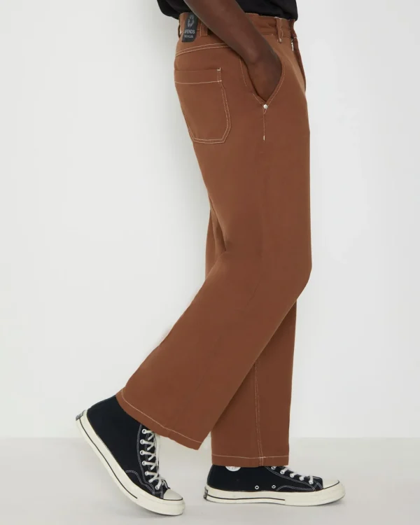 Discount AFENDS Pablo Hemp Baggy Fit Pants In Toffee Brown