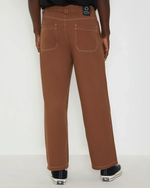 Discount AFENDS Pablo Hemp Baggy Fit Pants In Toffee Brown