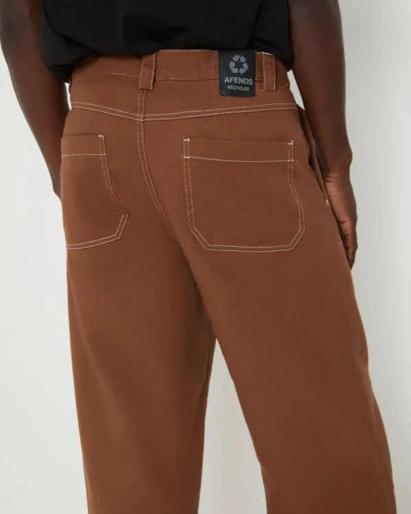 Discount AFENDS Pablo Hemp Baggy Fit Pants In Toffee Brown