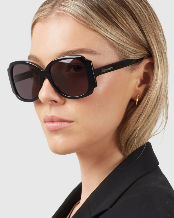 Shop SHEVOKE Paris Sunglasses Black