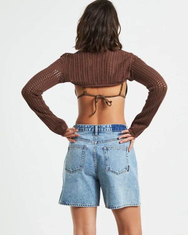 Hot INSIGHT Pennie Crochet Bolero In Chocolate Brown