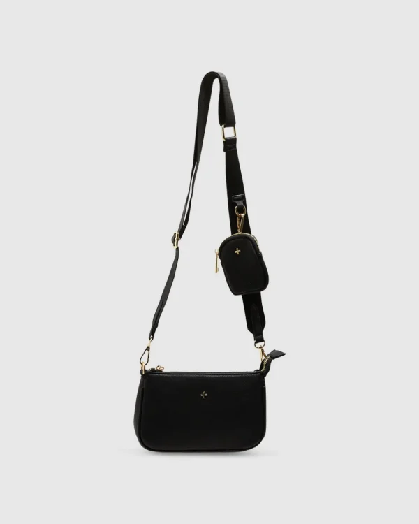 Hot PETA AND JAIN Phoenix Bag Black Pebble/Gold