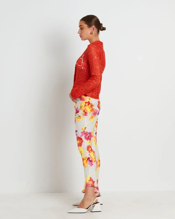 New STUDIO Pip Sheer Lace Long Sleeve Shirt