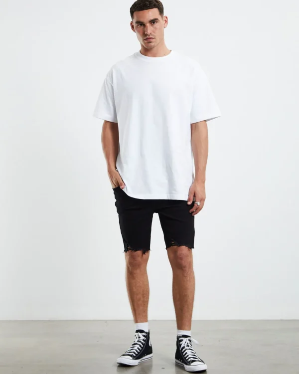 New INSIGHT Pistol Denim Shorts Black Night