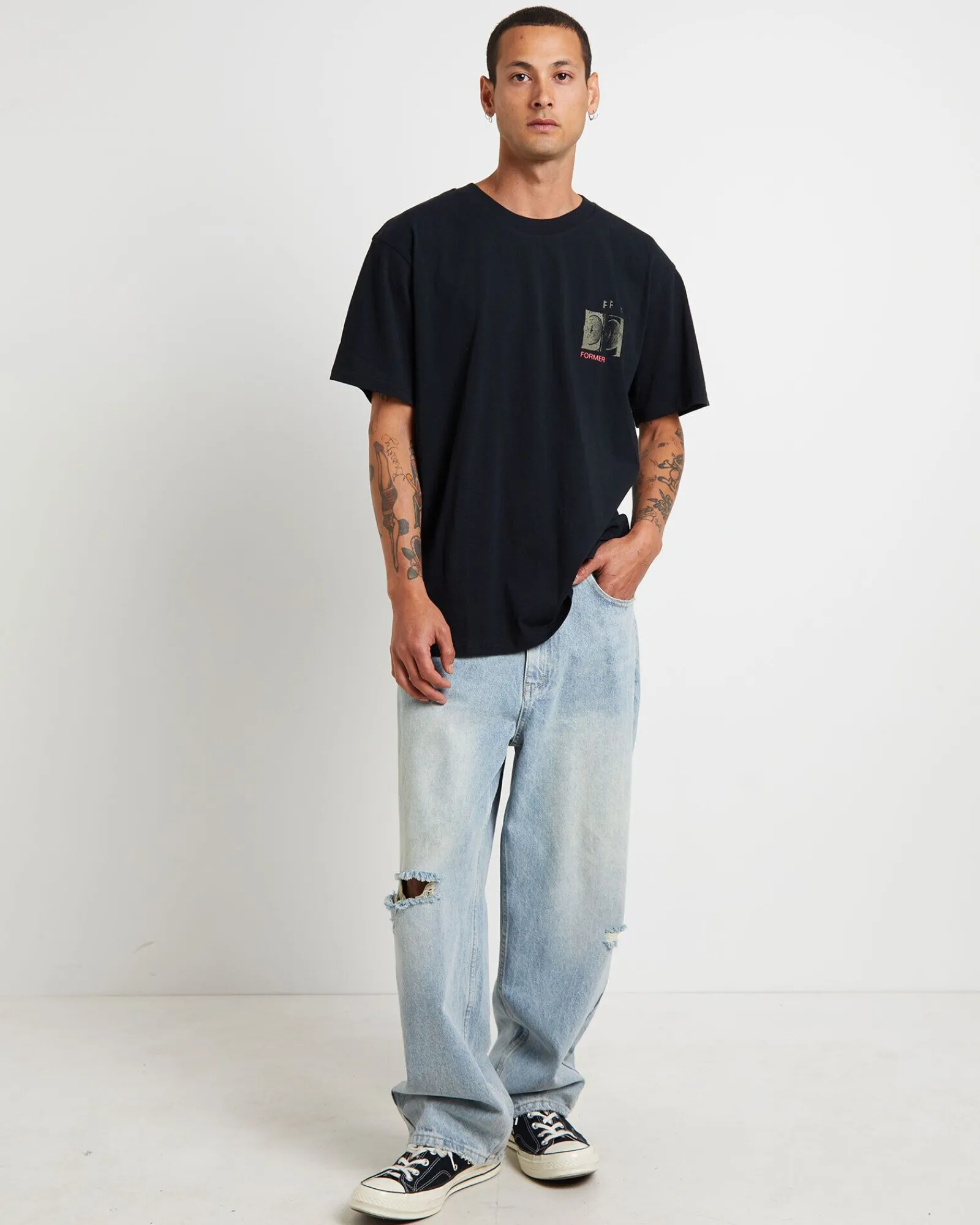 pivo_crux_short_sleeve_ts_2.webp Shop FORMER Pivo Crux Short Sleeve T-Shirt In Black