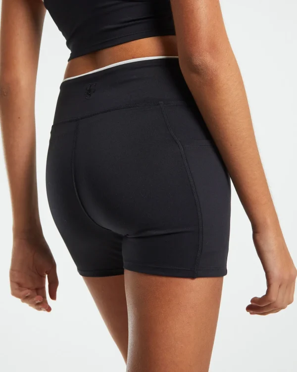 Flash Sale SUBTITLED SPORTS CLUB Pocket Seam Shorts Black/White