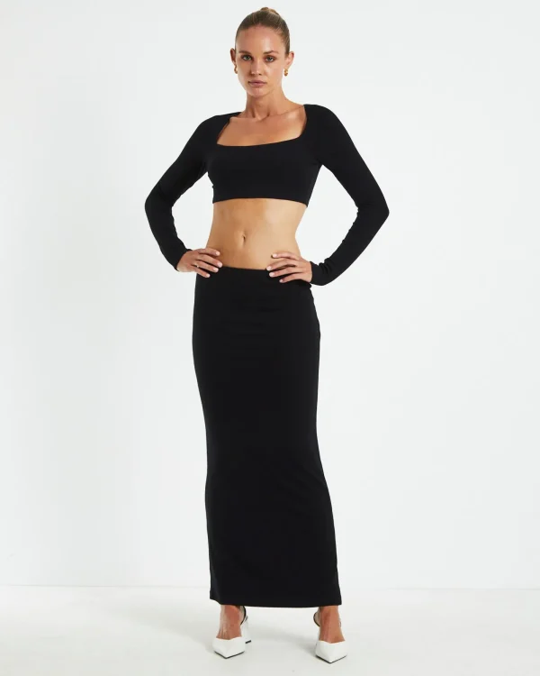 Best ALICE IN THE EVE Polly Slinky Hipster Skirt Black