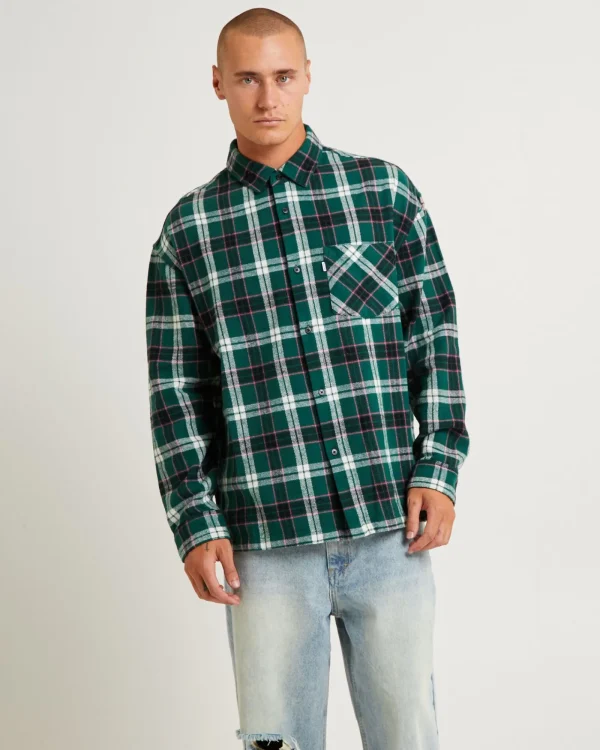 Fashion SPENCER PROJECT Portland Flanno Long Sleeve Shirt