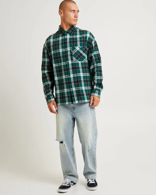 Fashion SPENCER PROJECT Portland Flanno Long Sleeve Shirt