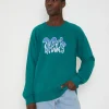 Cheap AFENDS Psychedelic Raglan Long Sleeve Knit In Emerald Green