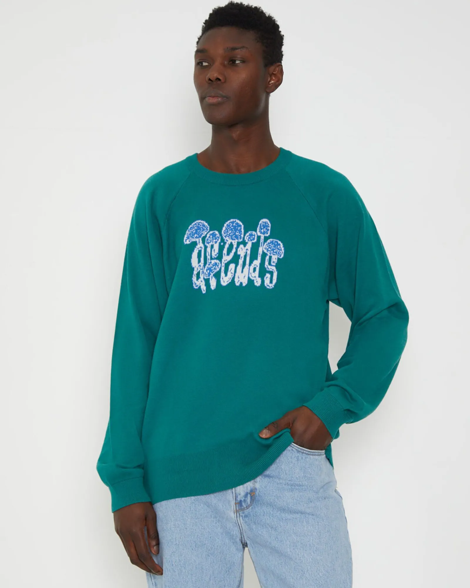 psychedelic_raglan_long_s_0.webp Cheap AFENDS Psychedelic Raglan Long Sleeve Knit In Emerald Green
