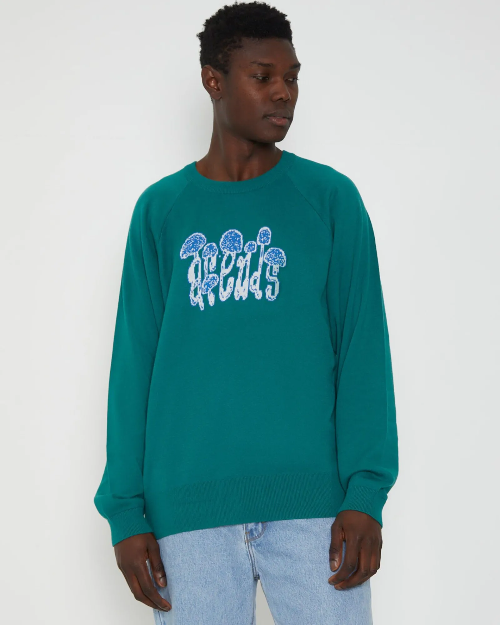 psychedelic_raglan_long_s_4.webp Cheap AFENDS Psychedelic Raglan Long Sleeve Knit In Emerald Green