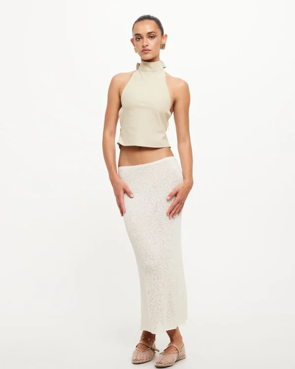 Online LIONESS Pure Midi Skirt In Cream