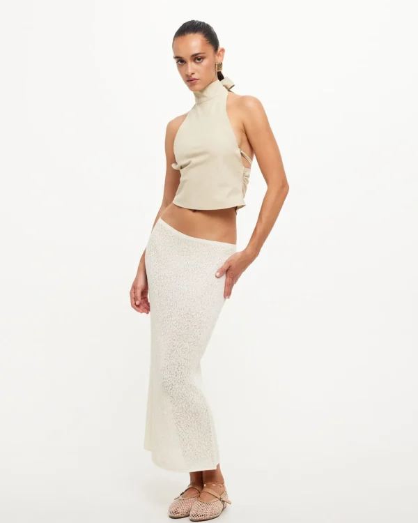 Online LIONESS Pure Midi Skirt In Cream
