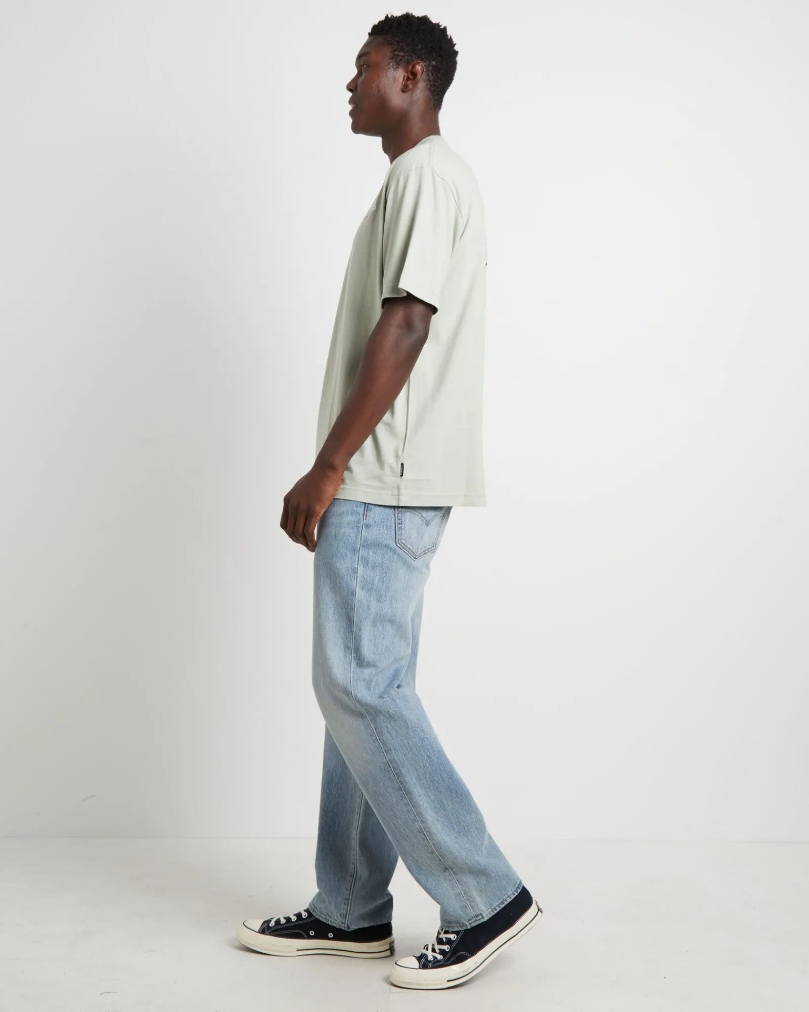 question_recycled_retro_f_3.webp New AFENDS Question Recycled Retro Fit Short Sleeve T-Shirt In Eucalyptus Green