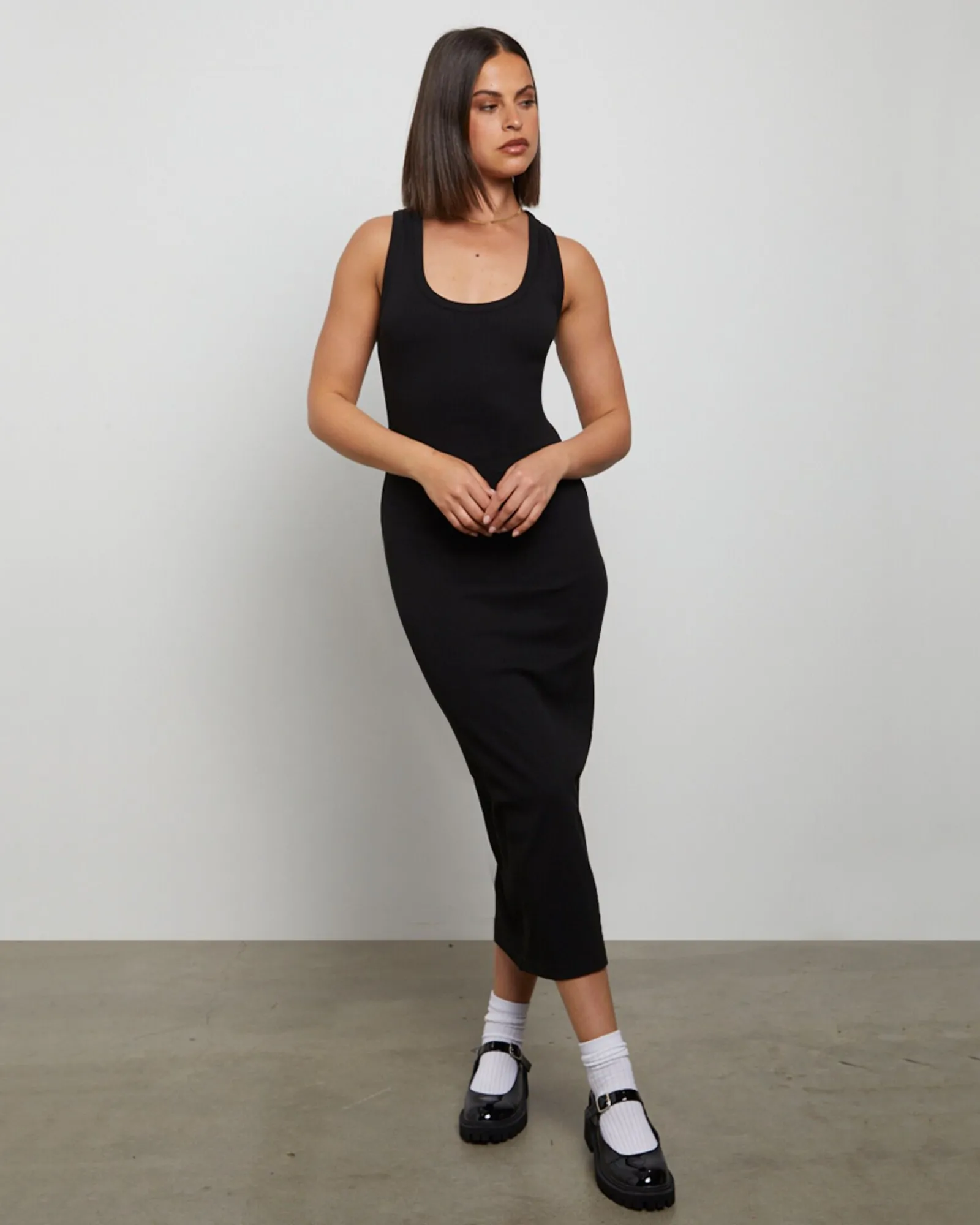 racer_back_midi_dress_in__0.webp Cheap GENERAL PANTS CO. BASICS Racer Back Midi Dress In Black