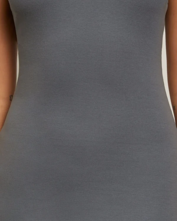 Fashion GENERAL PANTS CO. BASICS Racer Back Midi Dress In Slate Grey