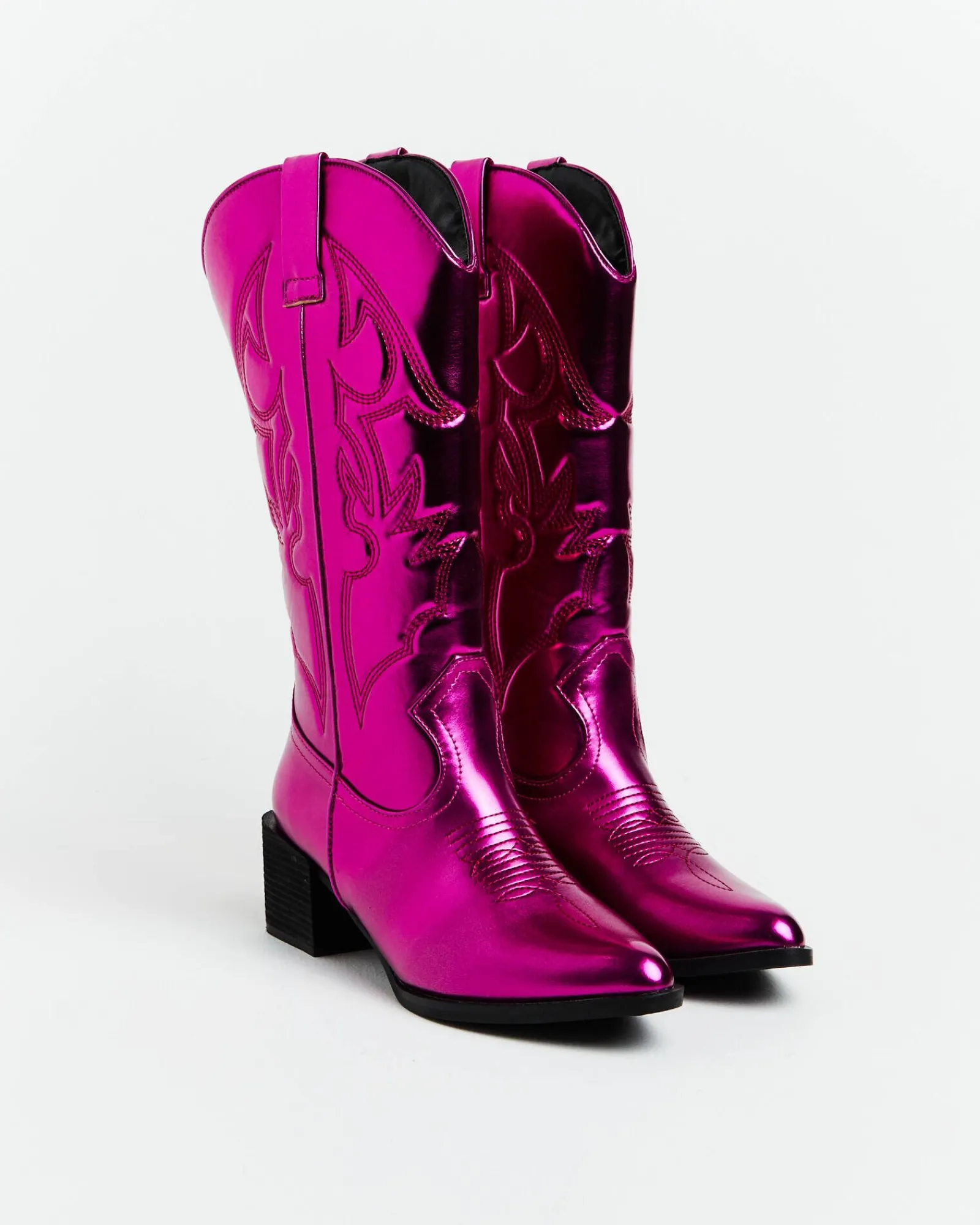 ranger_cowboy_boot_in_met_1.webp Outlet THERAPY Ranger Cowboy Boot In Metallic Pink