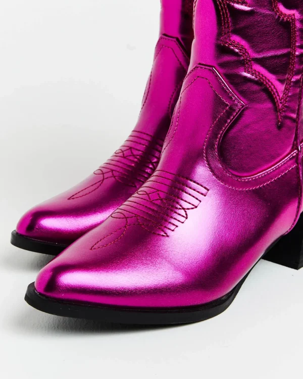 Outlet THERAPY Ranger Cowboy Boot In Metallic Pink