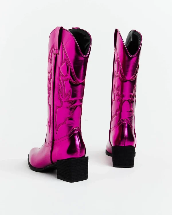 Outlet THERAPY Ranger Cowboy Boot In Metallic Pink