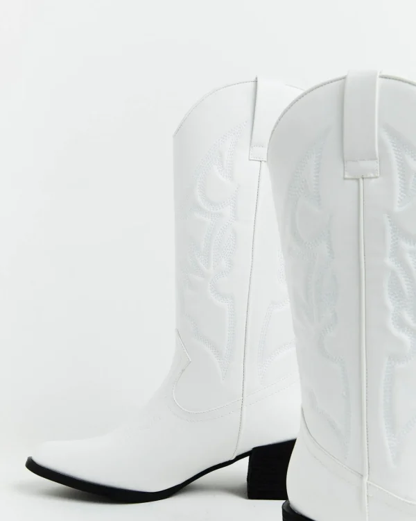 Cheap THERAPY Ranger Cowboy Boot In White