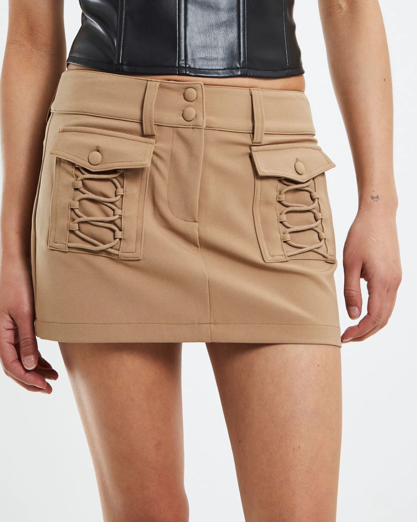 raquel_corset_detail_skir_0.webp Hot NEON HART Raquel Corset Detail Skirt Beige