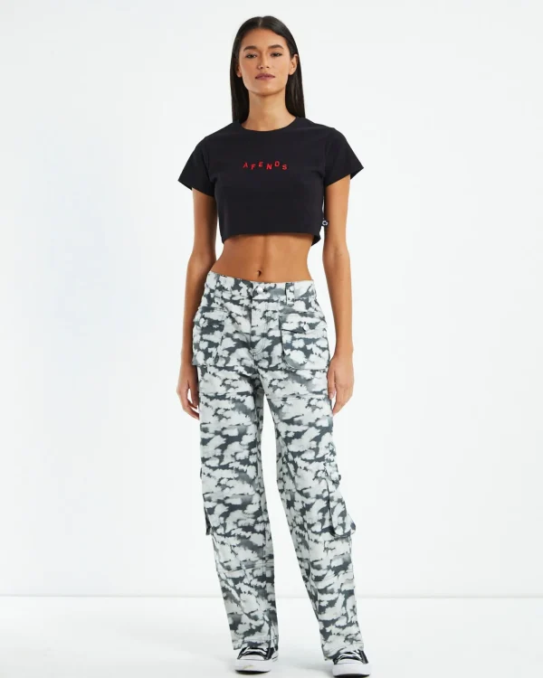 Cheap AFENDS Recycled Cargo Pants Black Floral