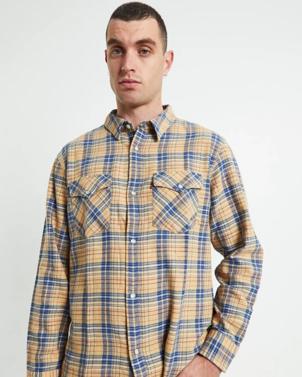 Best LEVIS Relaxed Fit Western Krishan Plaid Shirt Lark Multi